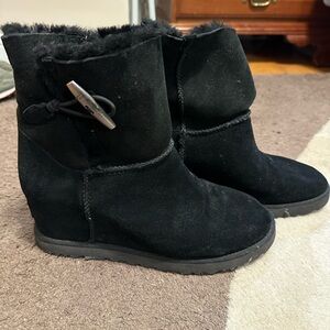 UGG Black Suede Winter Boots